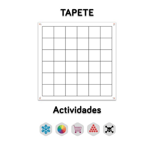 Tapete blanco infantil para BeeBot con actividades