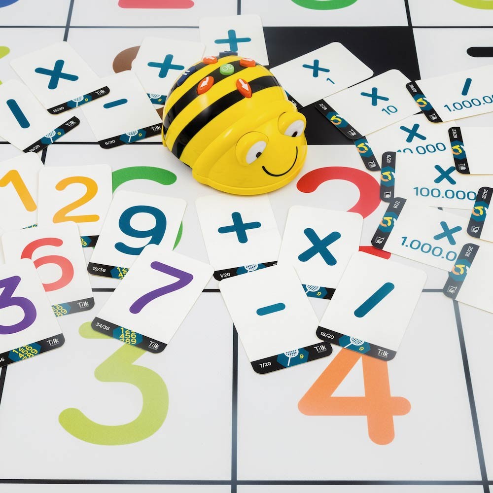 Tarjetas de tapete Números de Primaria con Bee-Bot