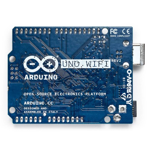 Trasera de la placa Arduino UNO Wifi