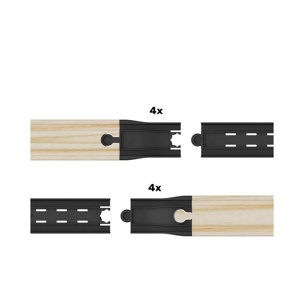 Adaptadores para pistas de madera INTELINO contenido