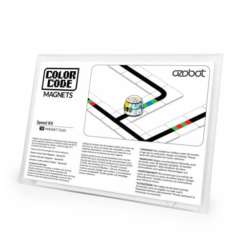 Imanes de código de color para Ozobot. Kit velocidad. Caja