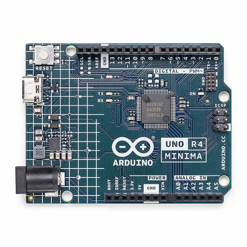 Frente de la placa Arduino UNO R4 MINIMA