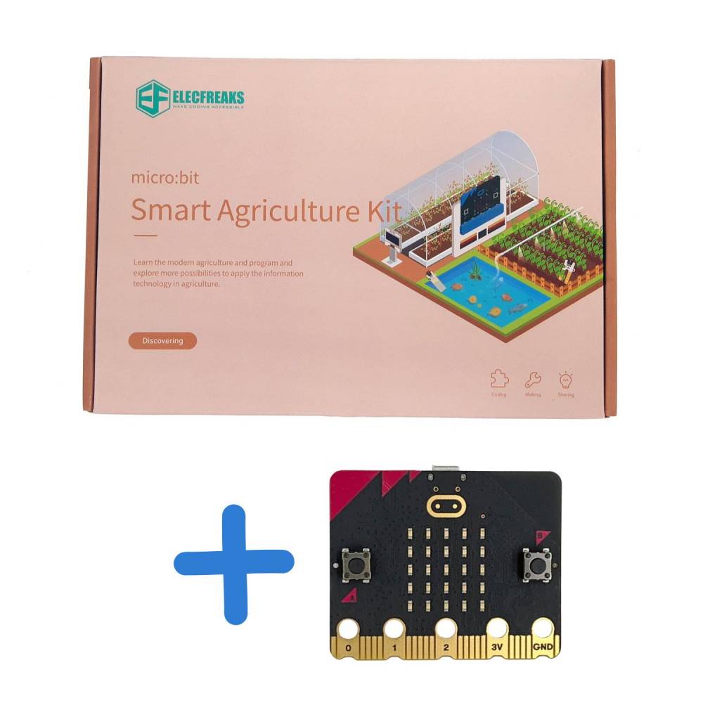 Caja del kt agricultura inteligente de micro:bit con tarjeta