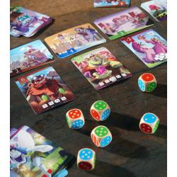 Juego de mesa El rey de los dados fichas