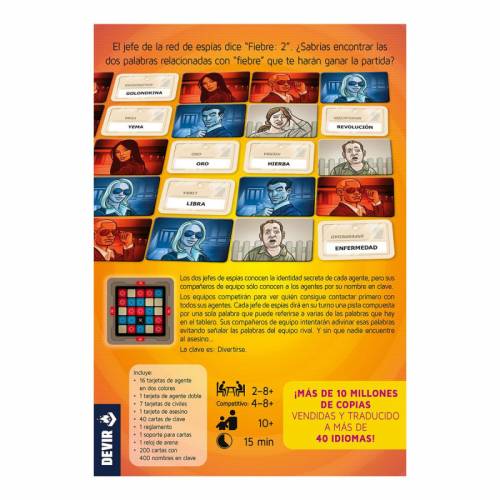 Juego de mesa Código Secreto trasera