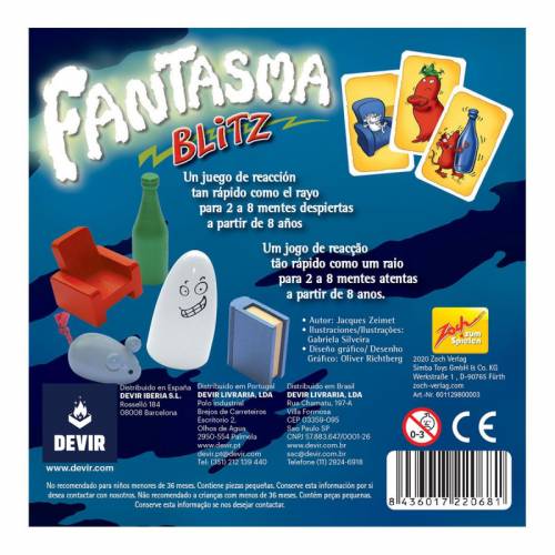 Juego de mesa El Fantasma Blitz trasera