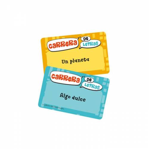 Juego de mesa Carrera de letras tarjetas