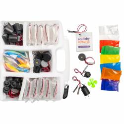 SquishyCircuits Group kit Plastilina conductiva componentes