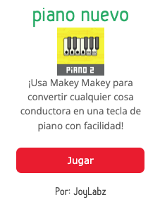 Aplicación de piano para Makey Makey