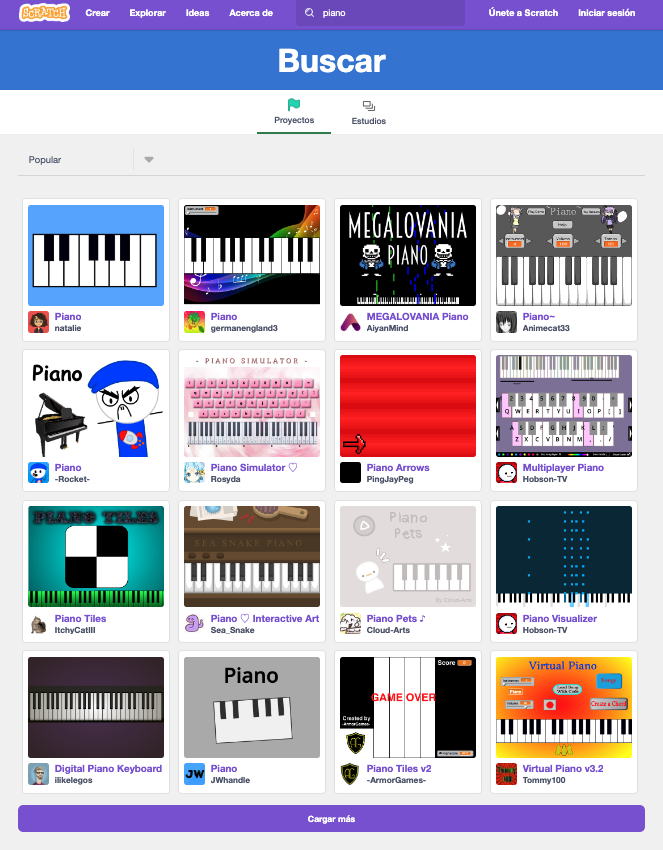 Repositorio de pianos en Scratch