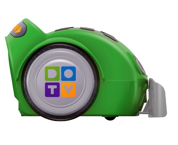 Robot Doty verde de perfil
