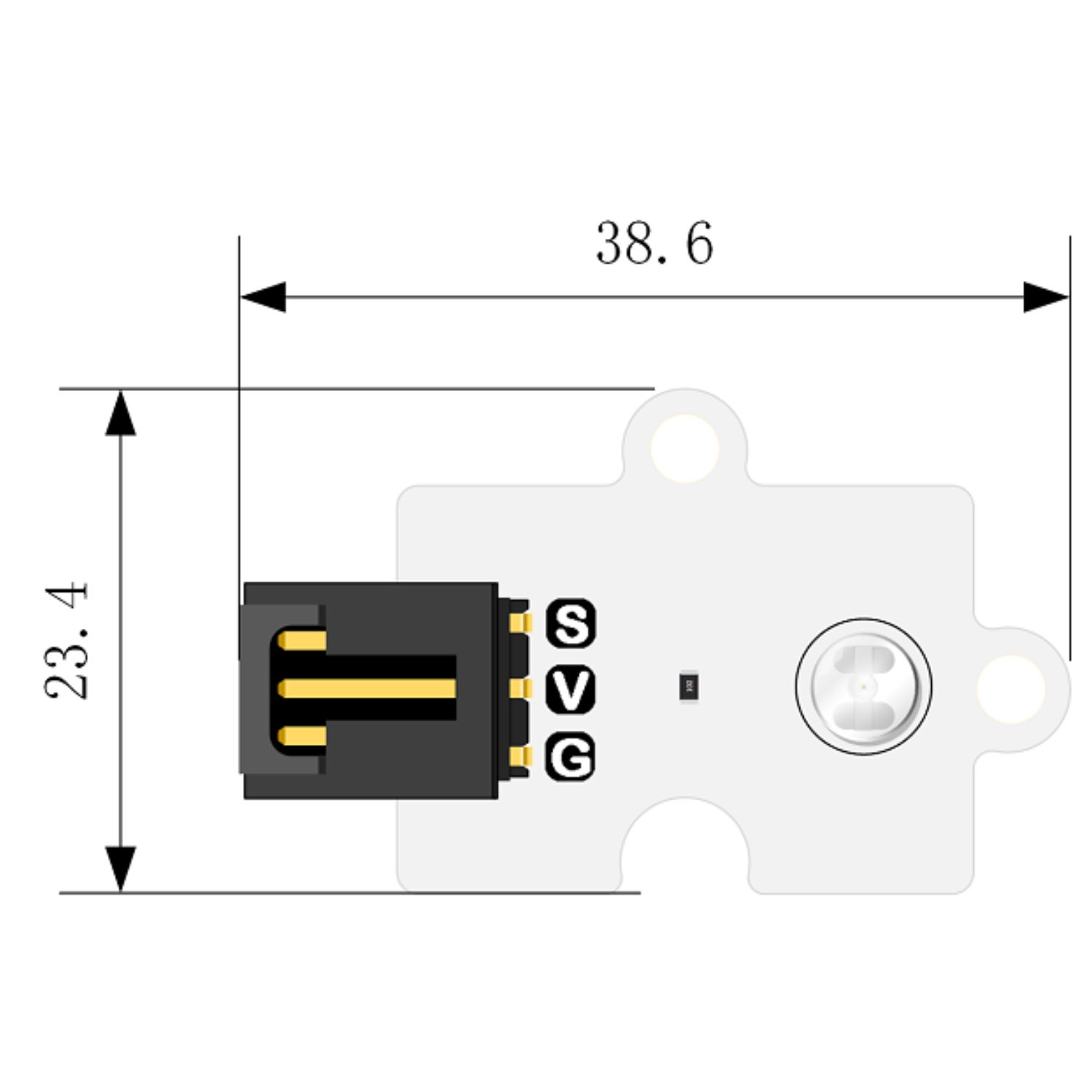 medidas del sensor de luz