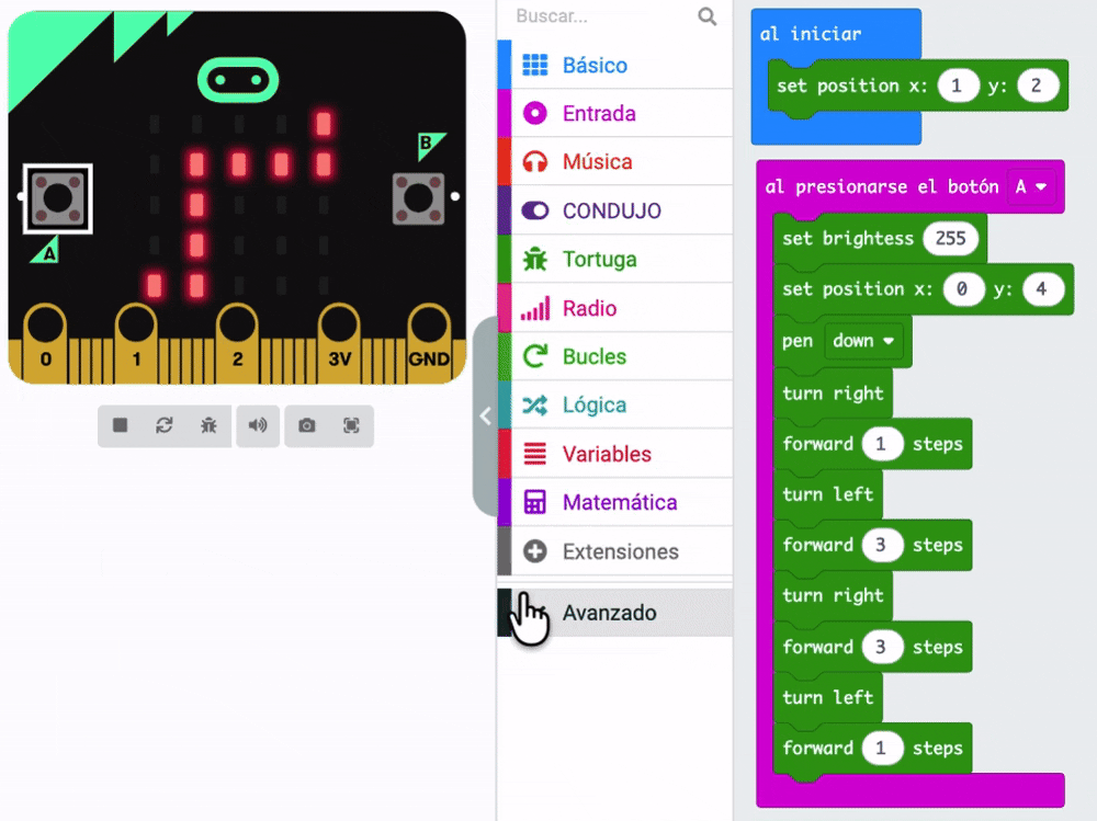 simulador de makecode para microbit