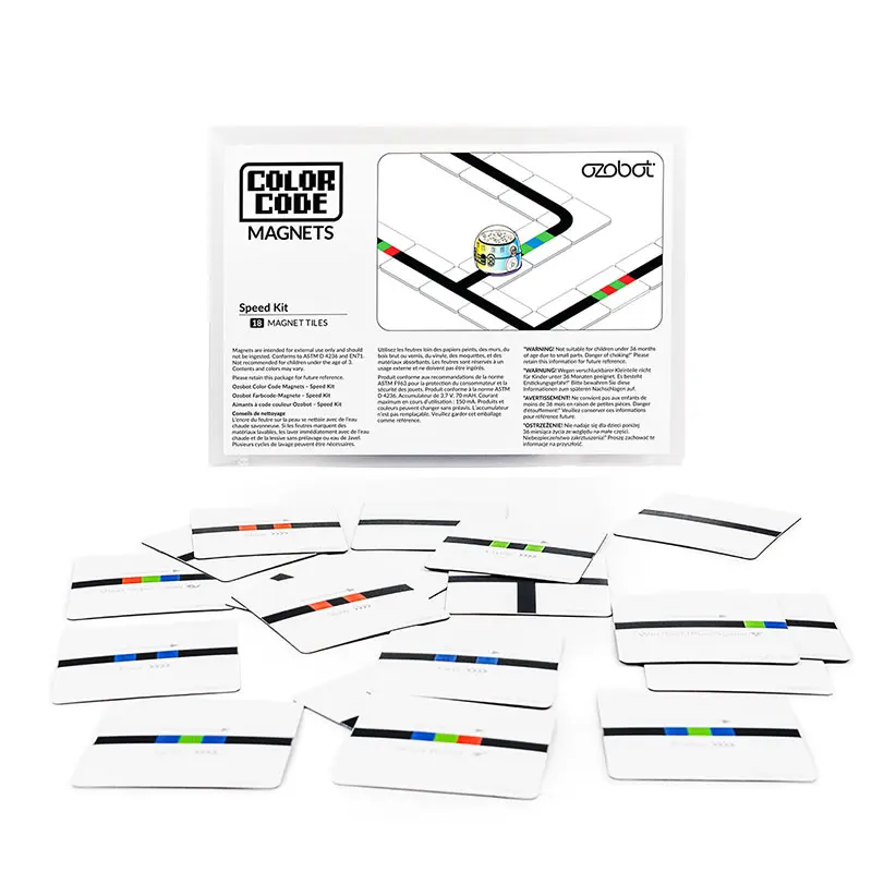 Kit de velocidad de imanes con códigos de color para Ozobot®