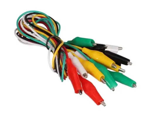 [MAK0002] Cables con pinza de cocodrilo
