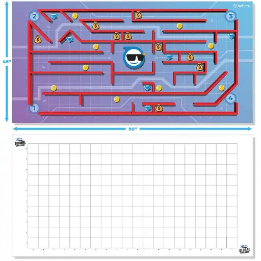 [SPH0007] SPHERO Doble tapete de laberinto y cuadrícula