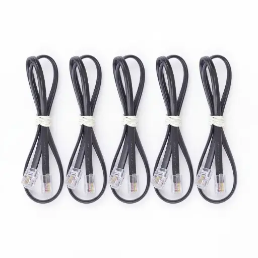 [CEL0211] Cable ELECFREAKS RJ11 4P4C de 400 mm (Pack de 5)